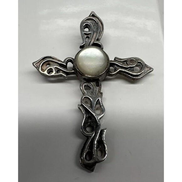 Sterling Silver Cross Pendant Necklace 925